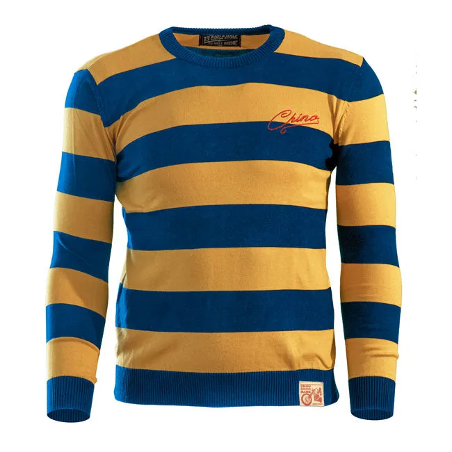 13 And A Half Magazine Outlaw Sweater Yellow / Blue