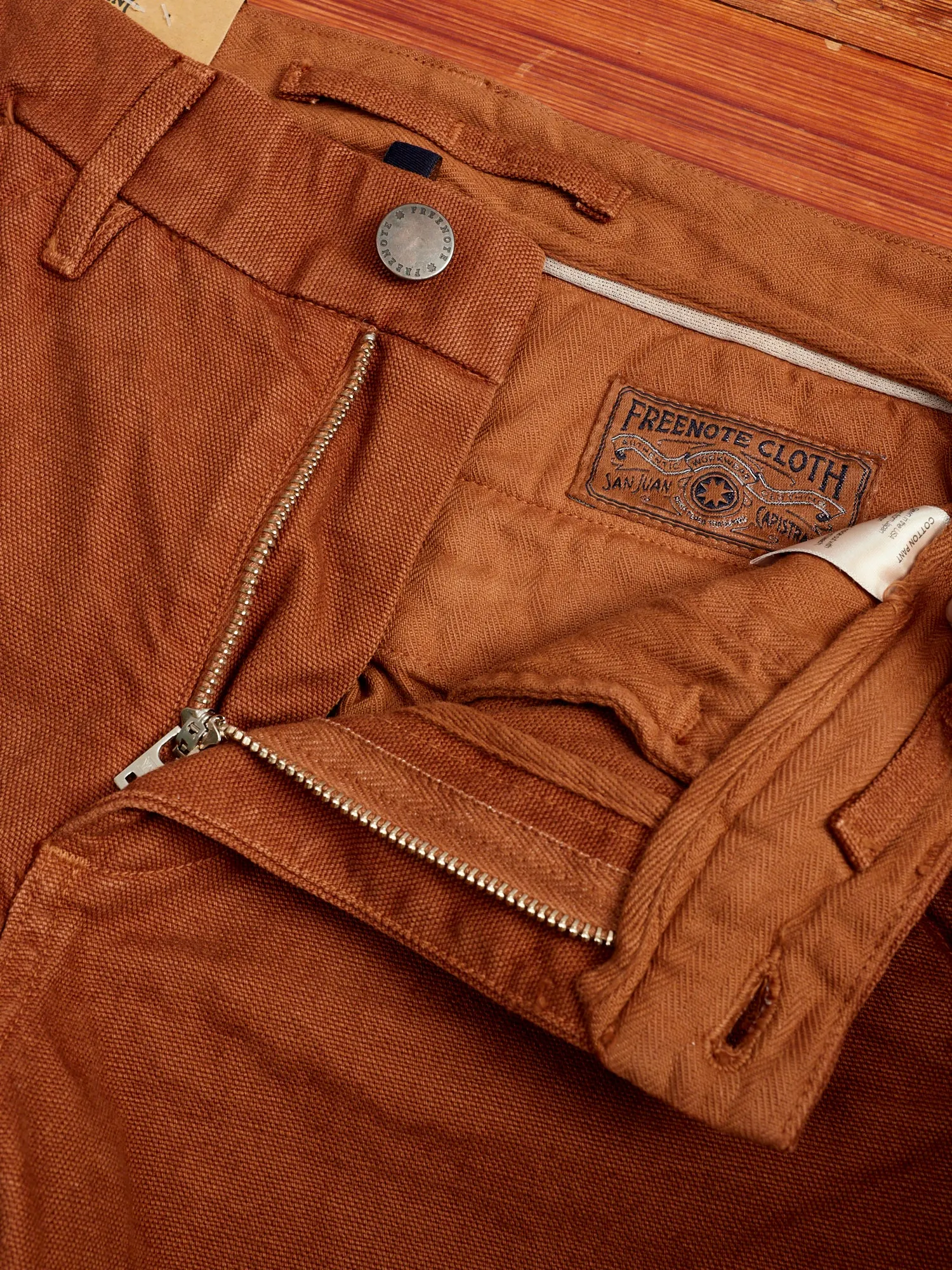 14oz Slub Workers Chino in Rust