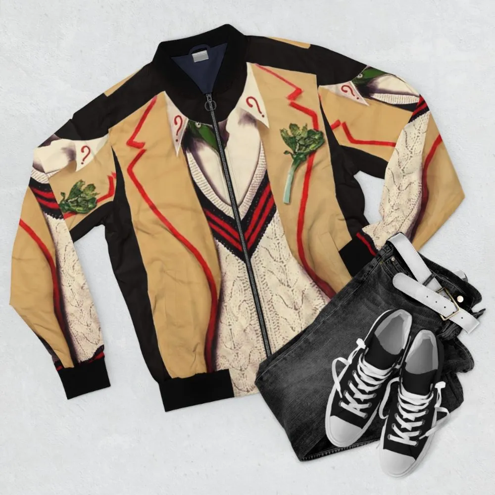 5th Doctor Who Bomber Jacket with Cricket Celery Detail