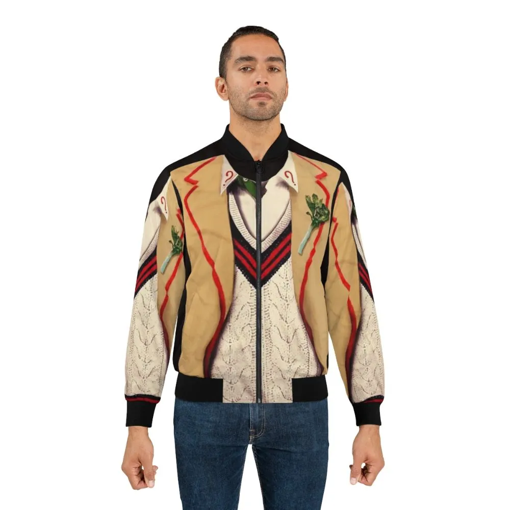 5th Doctor Who Bomber Jacket with Cricket Celery Detail