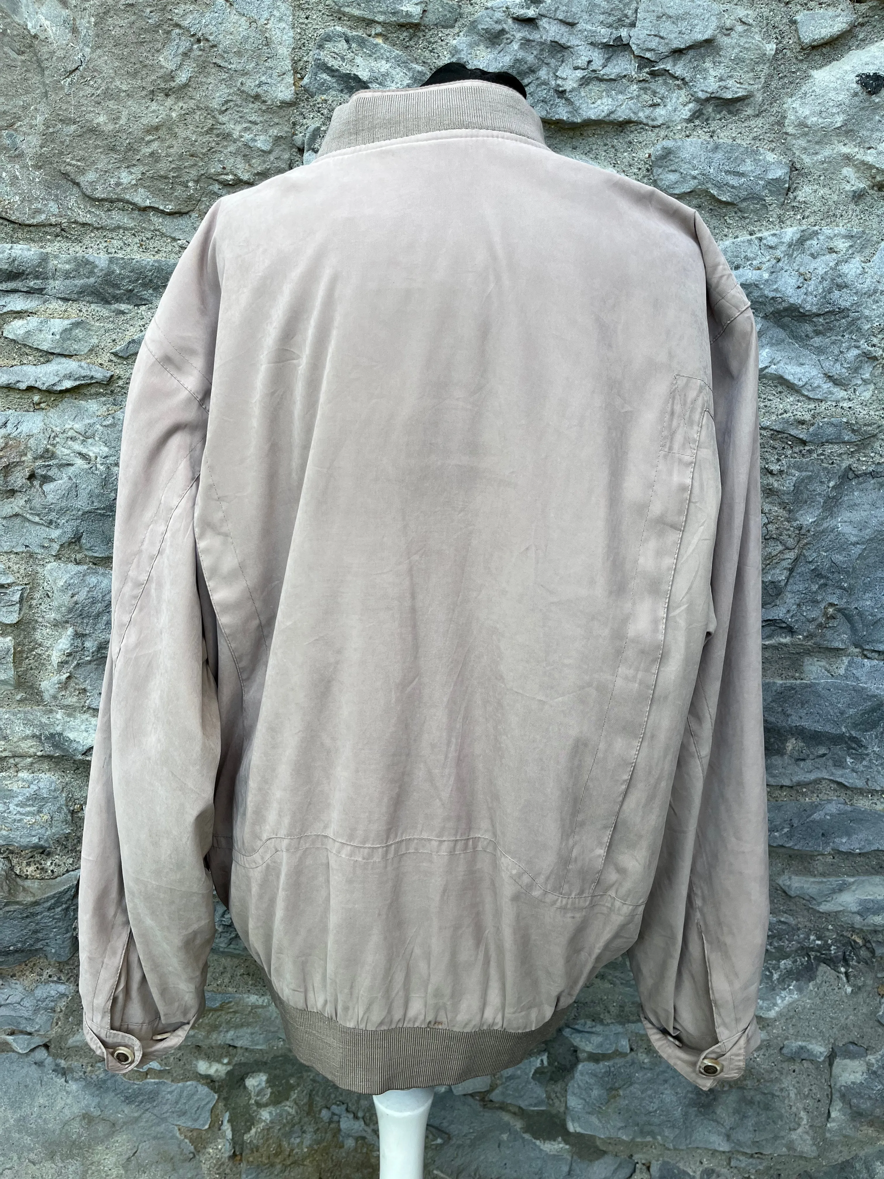 90s beige bomber jacket M/L