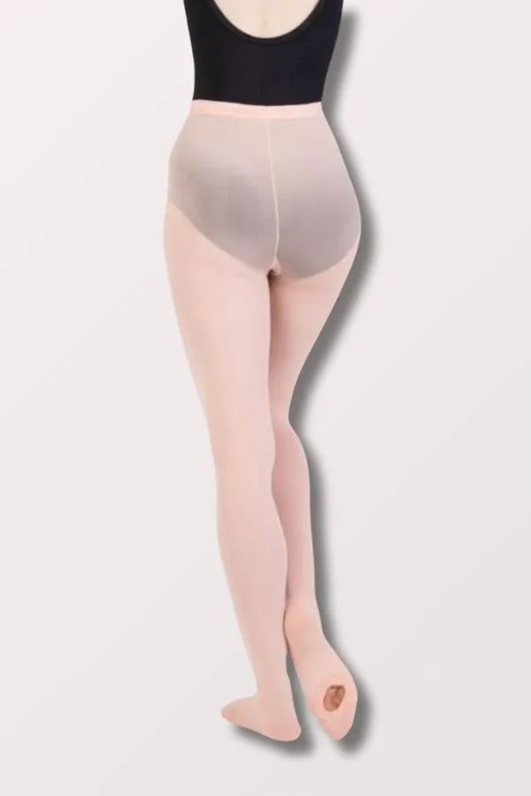 Adult TotalSTRETCH Elastic Waistband Convertible Dance Tights (A31) - Ballet Pink