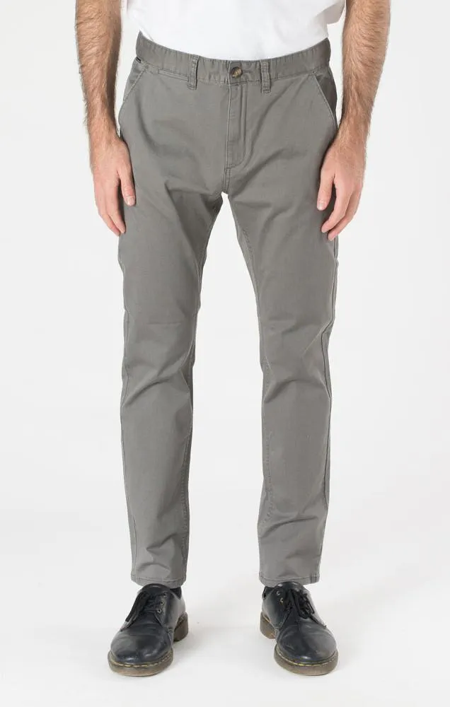 Afends Mens Chino Pants - Charcoal - Slim Fit Chino