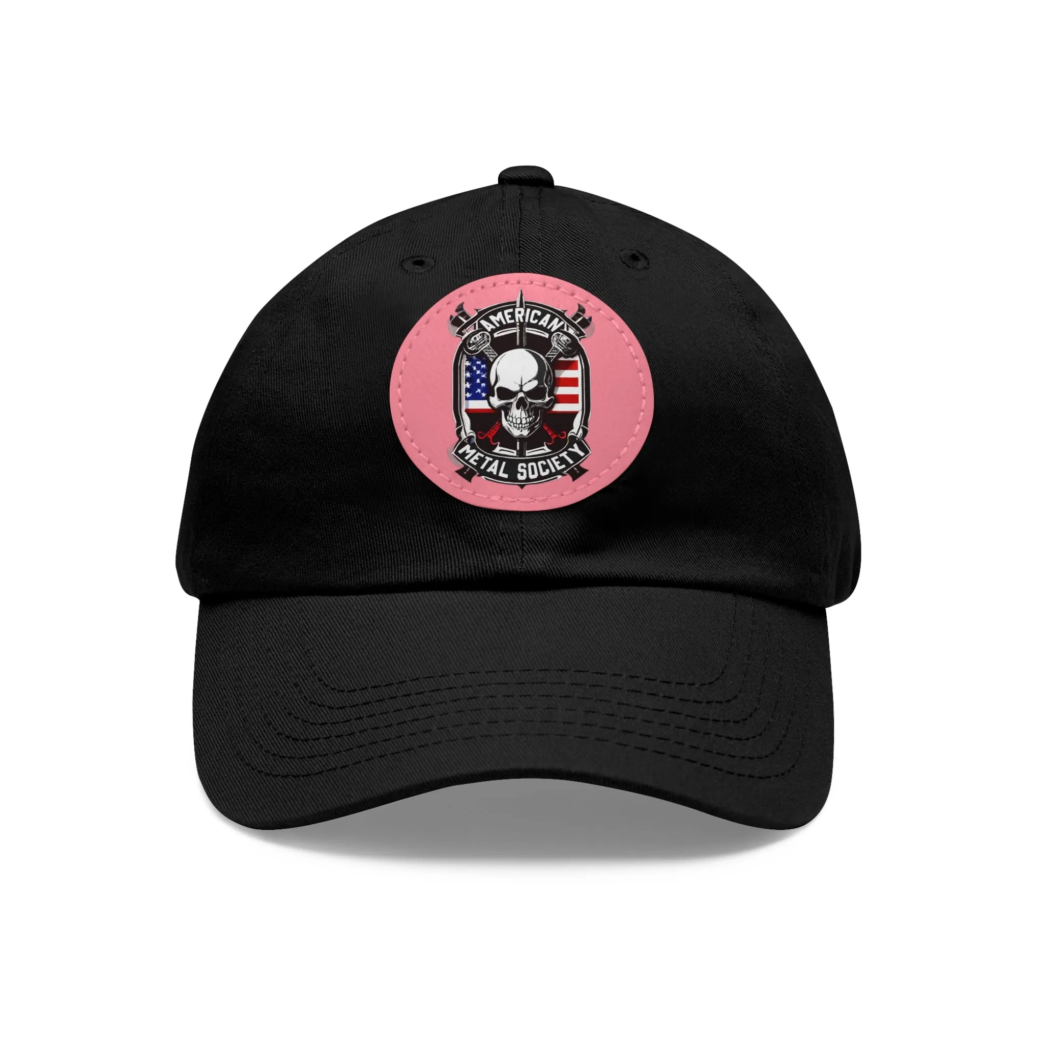 American Metal Society Dad Hat with Leather Patch (Round)