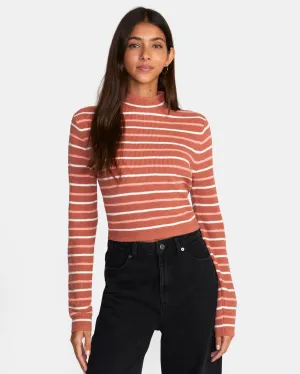 Après Sweater Long Sleeve Crop Top - Cinnamon