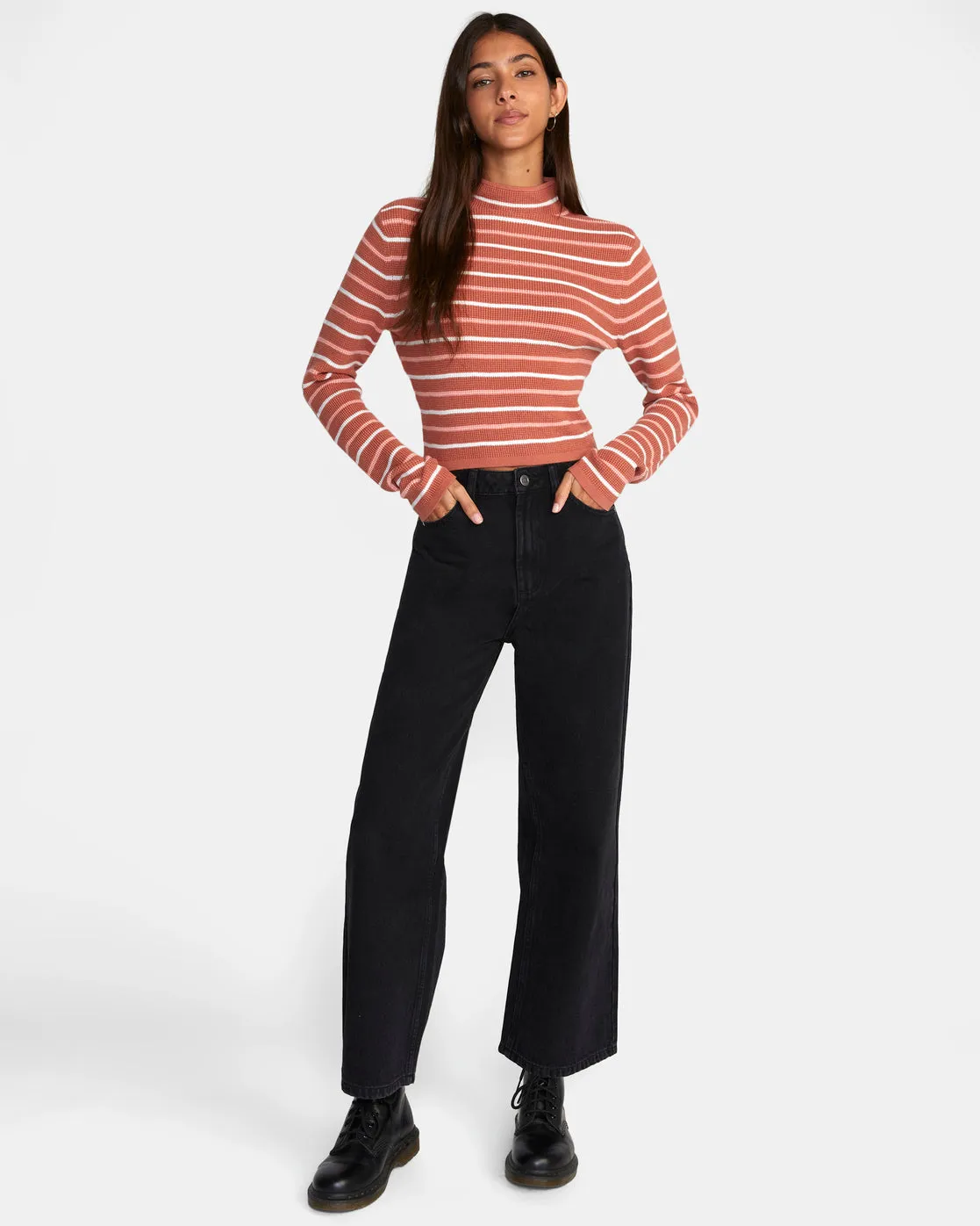 Après Sweater Long Sleeve Crop Top - Cinnamon