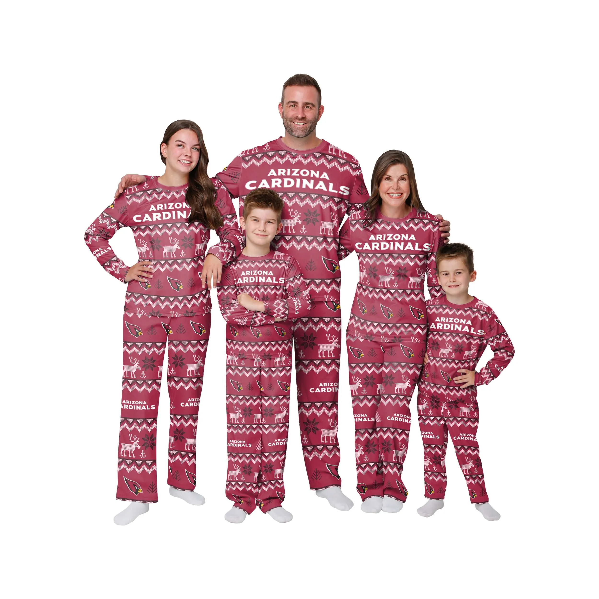 Arizona Cardinals NFL Ugly Pattern Family Holiday Pajamas