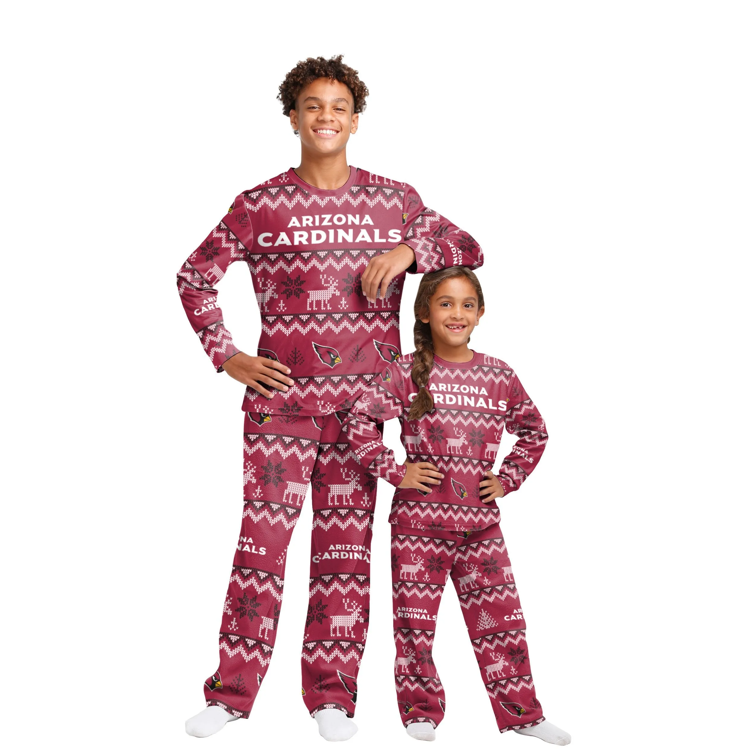 Arizona Cardinals NFL Ugly Pattern Family Holiday Pajamas