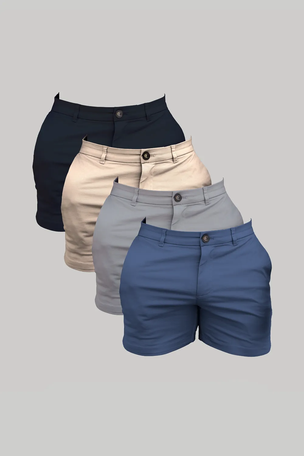 Athletic Fit Chino Shorts - Shorter Length 4-Pack