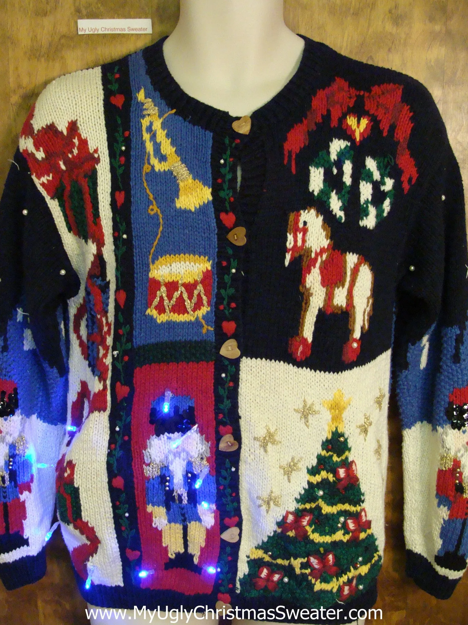 Ballerinas and Crazy Fun Light Up Ugly Xmas Sweater