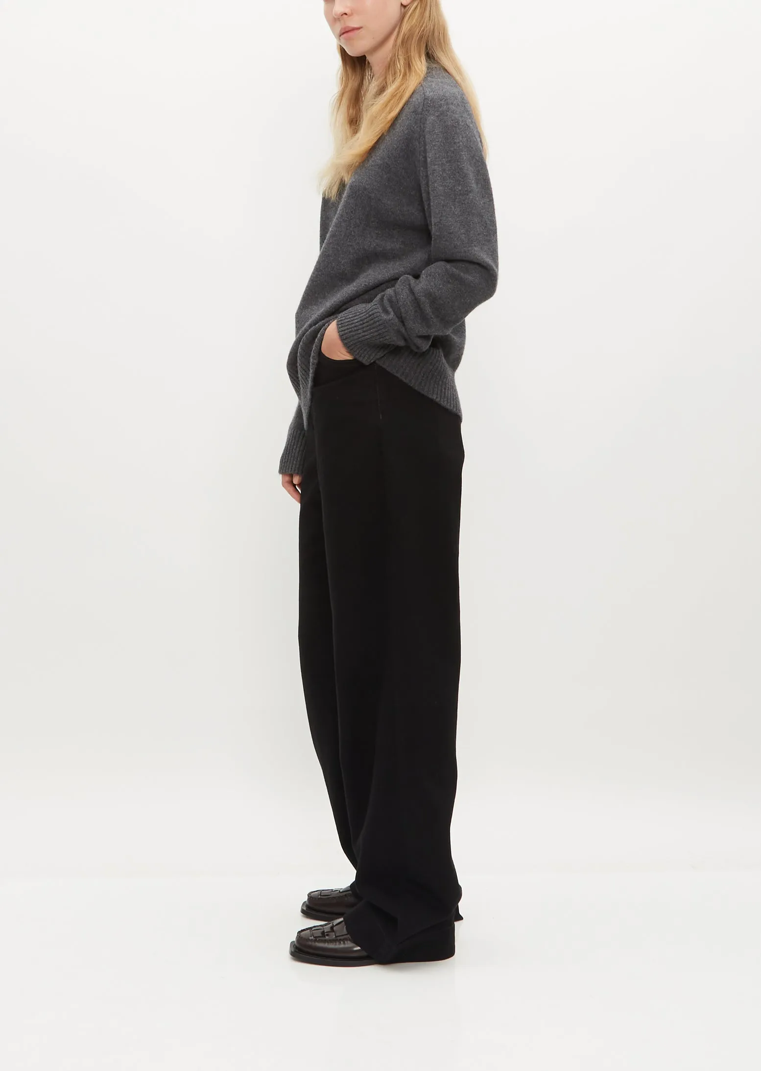 Baltra Cashmere Sweater — Anthracite Melange