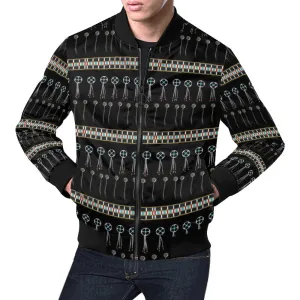 Beaded Bracelet Bomber Jacket for Men