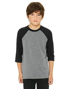 Bella Canvas Youth 3/4 Sleeve Baseball Raglan