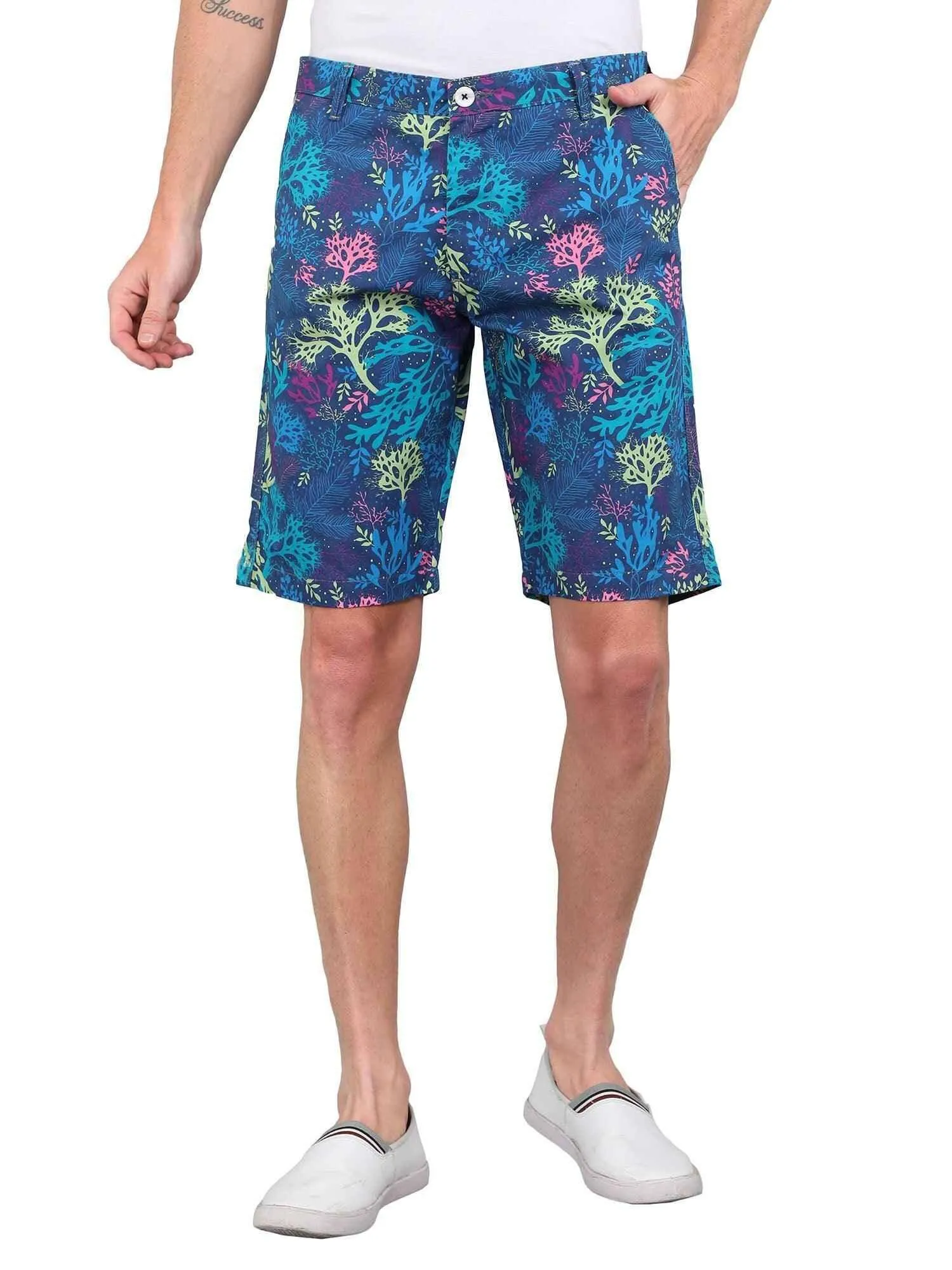 Blue Forest Digital Printed Cotton Men's Shorts