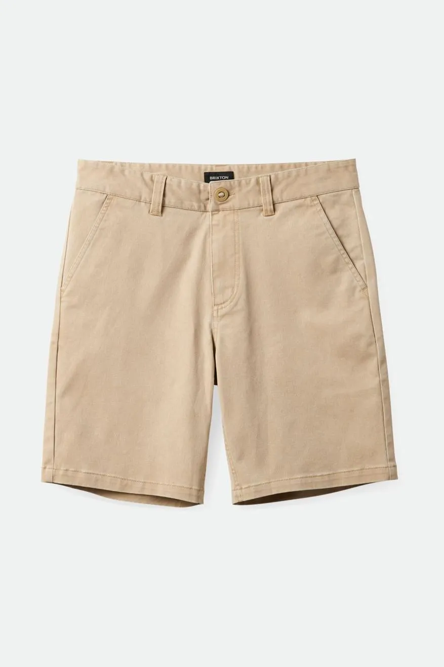 BRIXTON CHOICE CHINO SHORT 19" SAND VINTAGE WASH