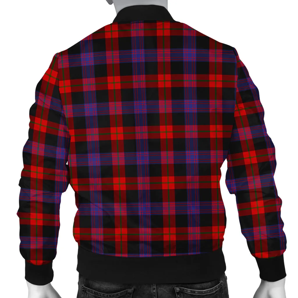 Broun Modern Tartan Bomber Jacket