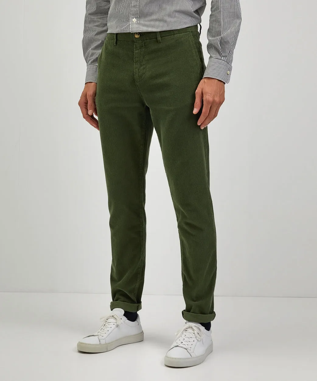 Chino corduroy slim fit | Pine Green