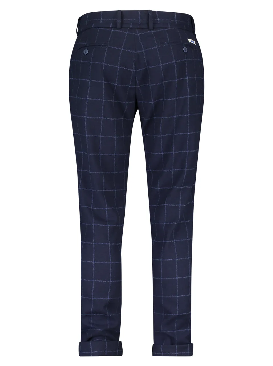 Chino met ruit print | A Fish Named Fred chino window pane blue