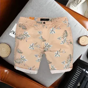 Chino Shorts Pink Leaves - Zara