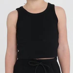 CROPPED TANK (JUNIOR) - BLACK