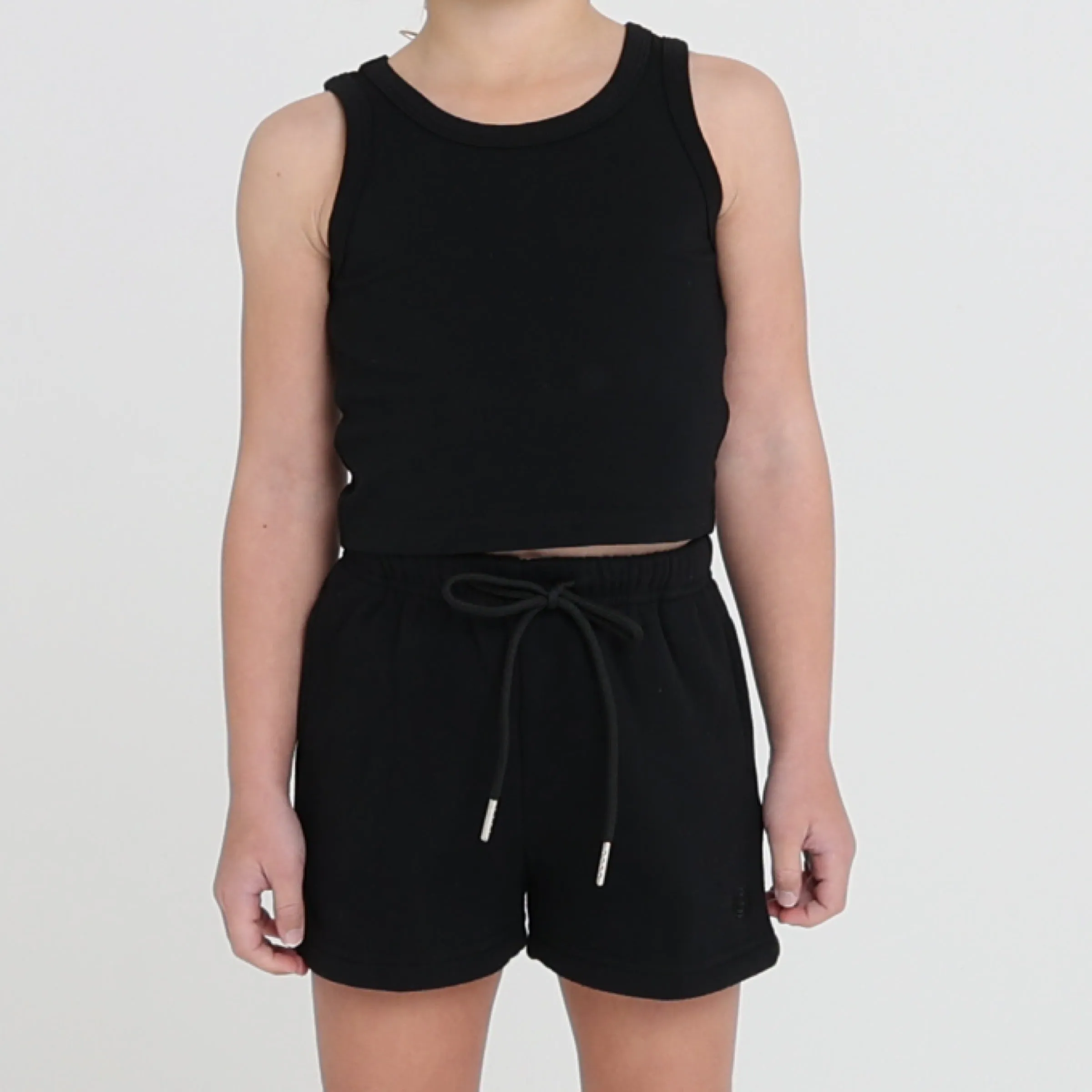 CROPPED TANK (JUNIOR) - BLACK