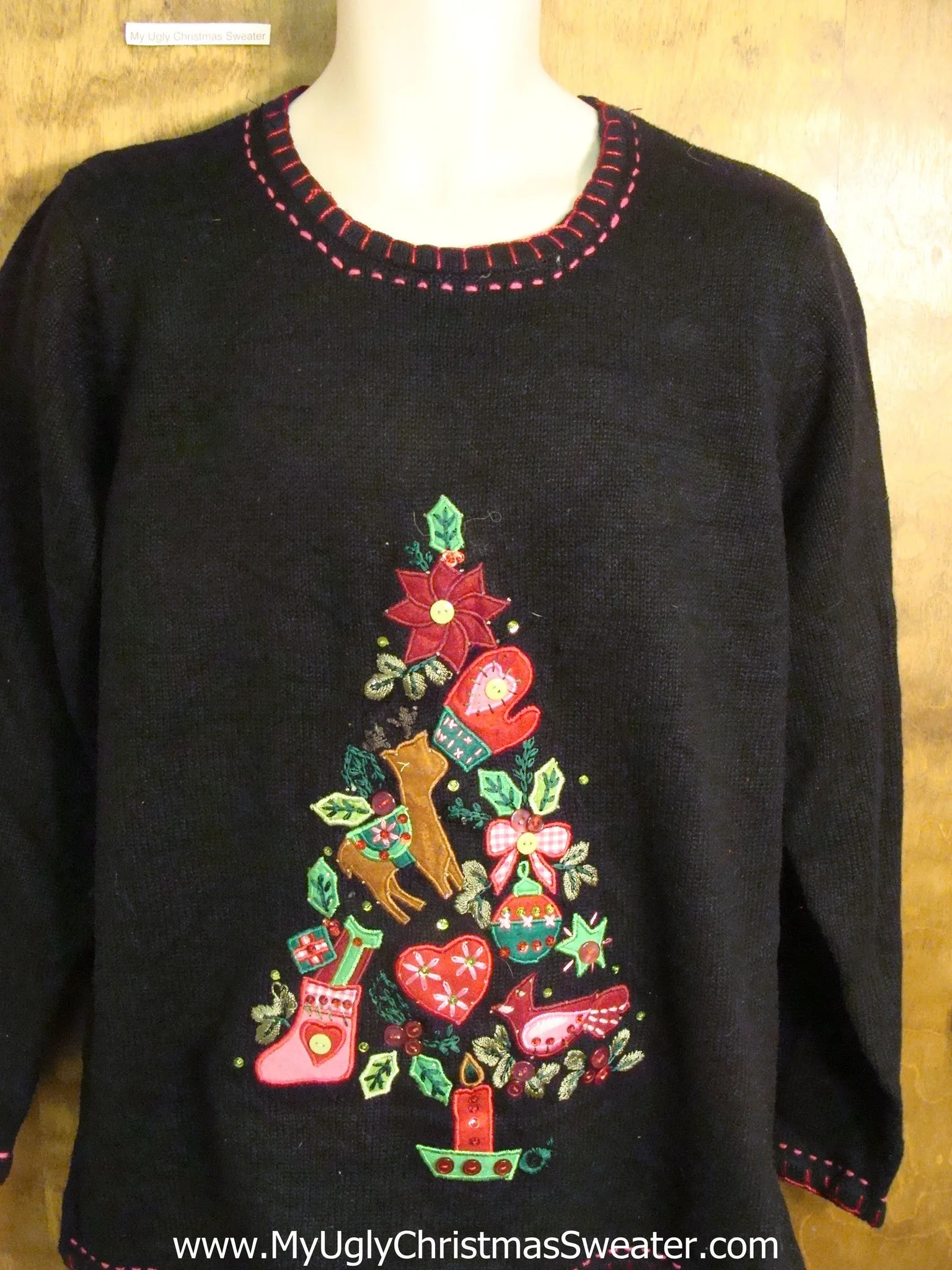 Cute Floral Tree Themed Holiday Sweater