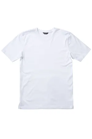 David August Mercerized Cotton T-Shirt Crew Neck White