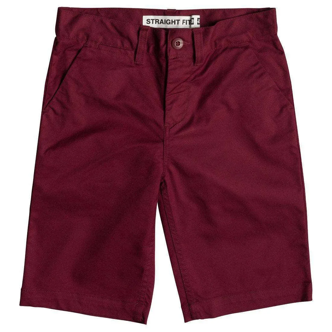 DC Youth Boys Worker Straight 18.5 Chino Shorts - Cabernet