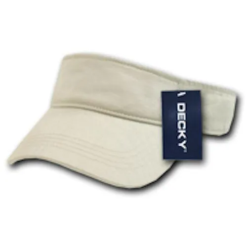 Decky Cotton Chino Twill Polo Visor Golf Tennis Sun Caps Hats