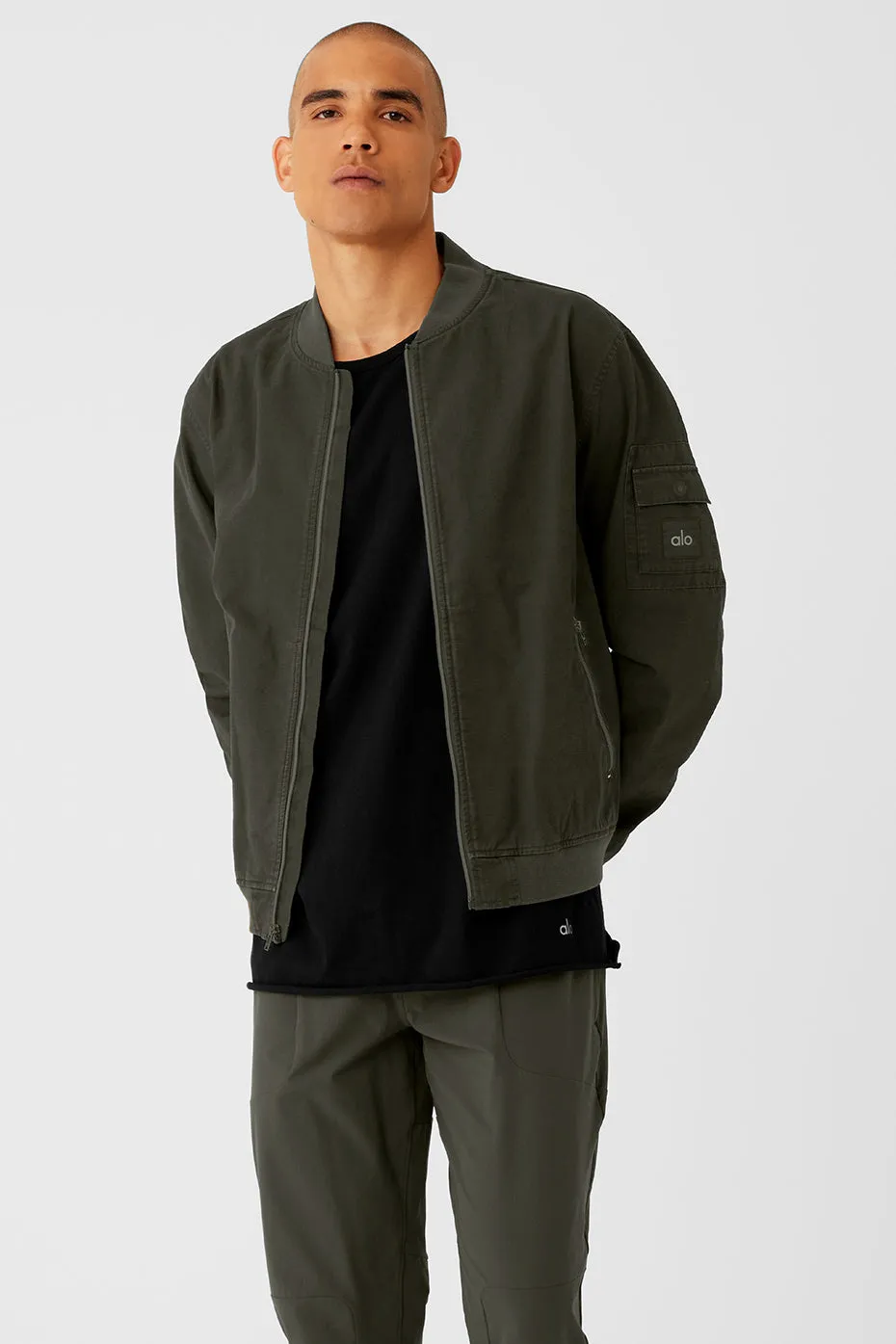 Division Ripstop Bomber Jacket - Stealth Green