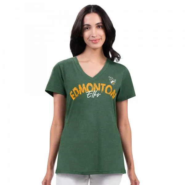 Edmonton Elks Ladies Key Move V-Neck - Green