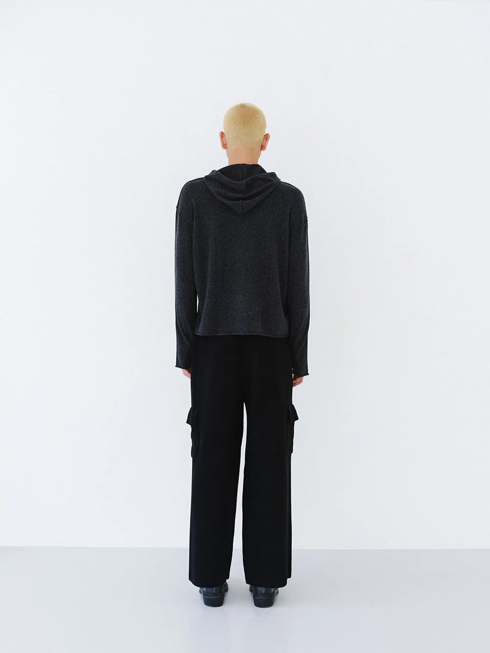 (EQUILIBRIUM) (UNISEX) ETHAN CASHMERE WOOL KNIT PANTS (BLACK)