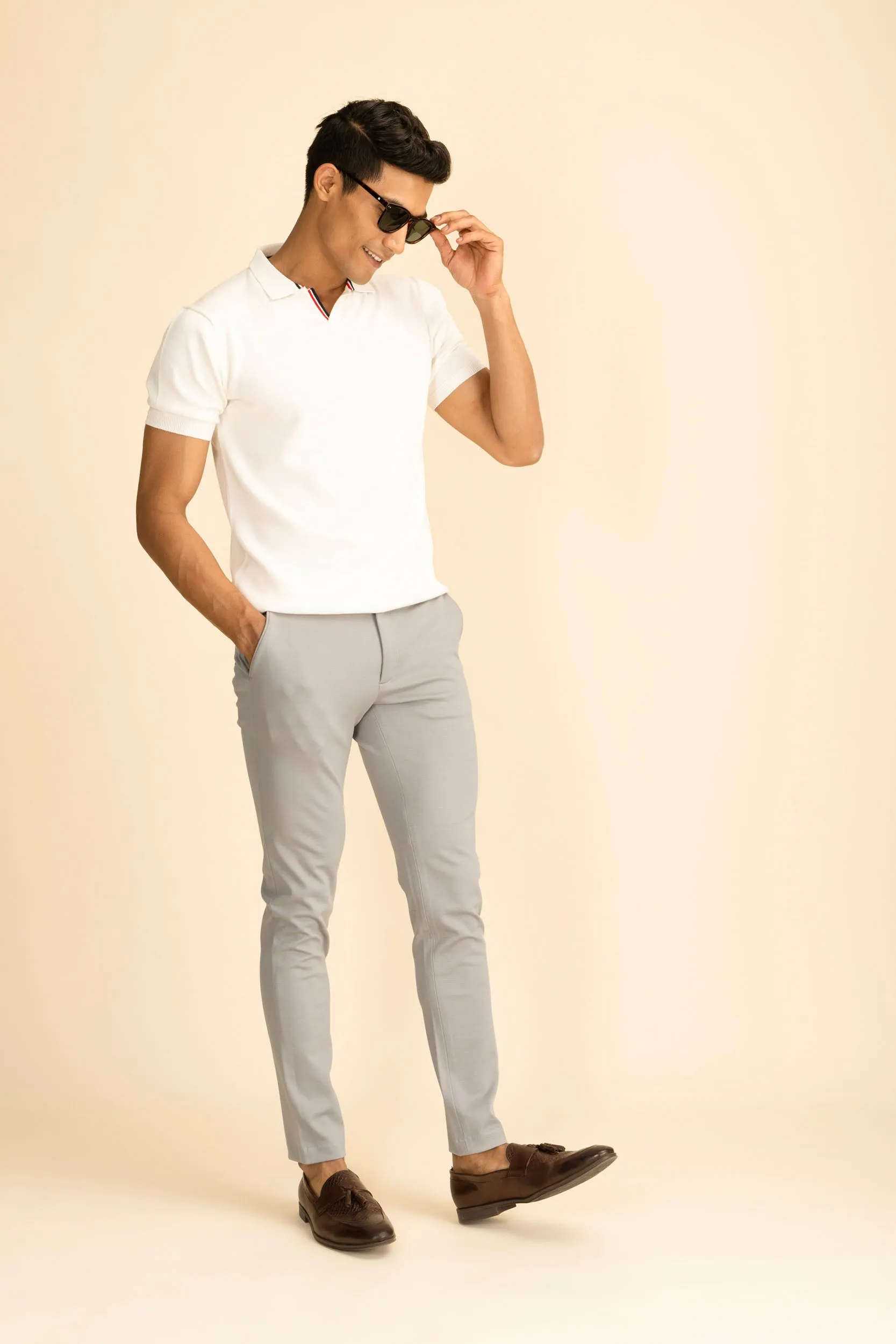 Grey 4 Way Stretch Port Pants