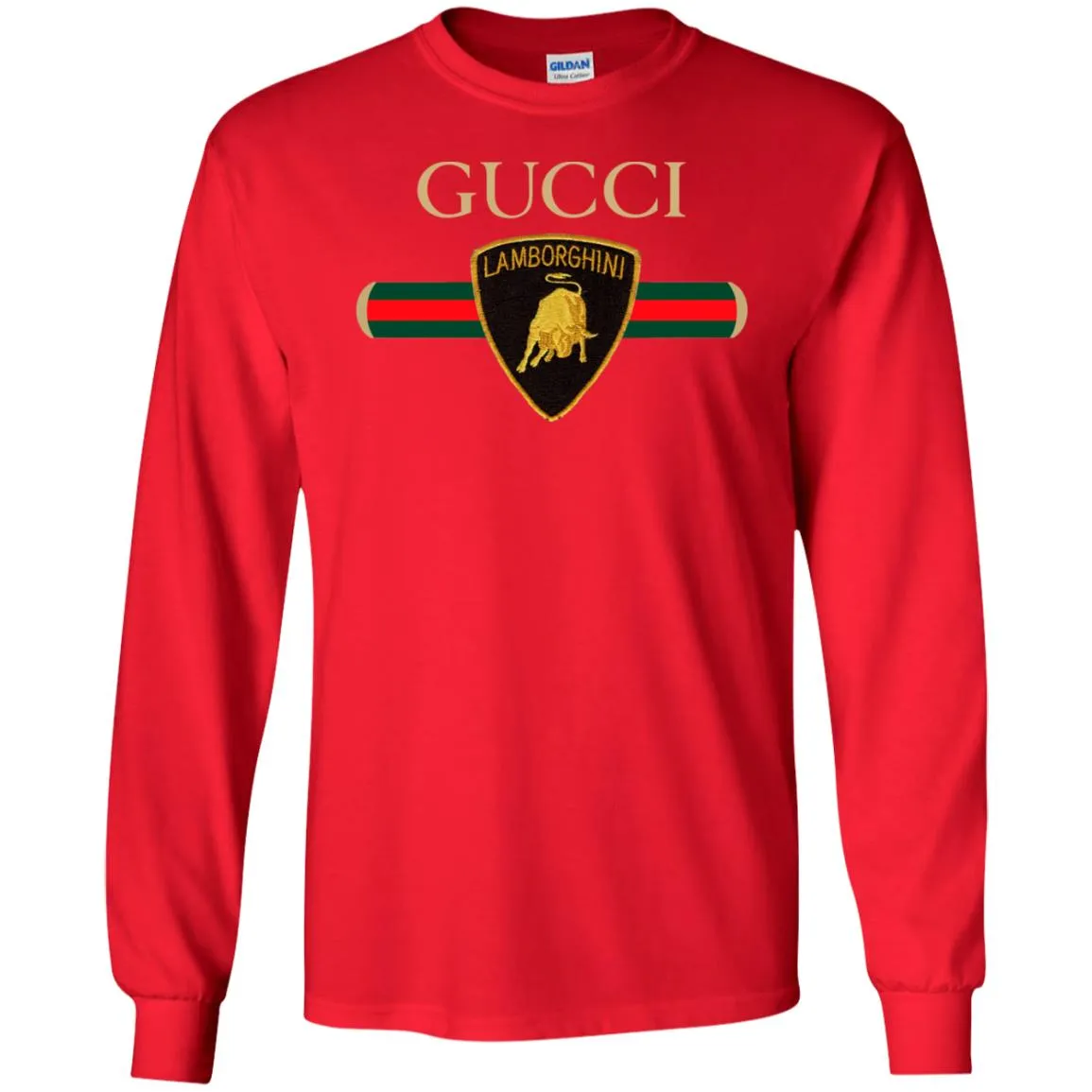 Gucci Lamborghini T-shirt Men Long Sleeve Shirt