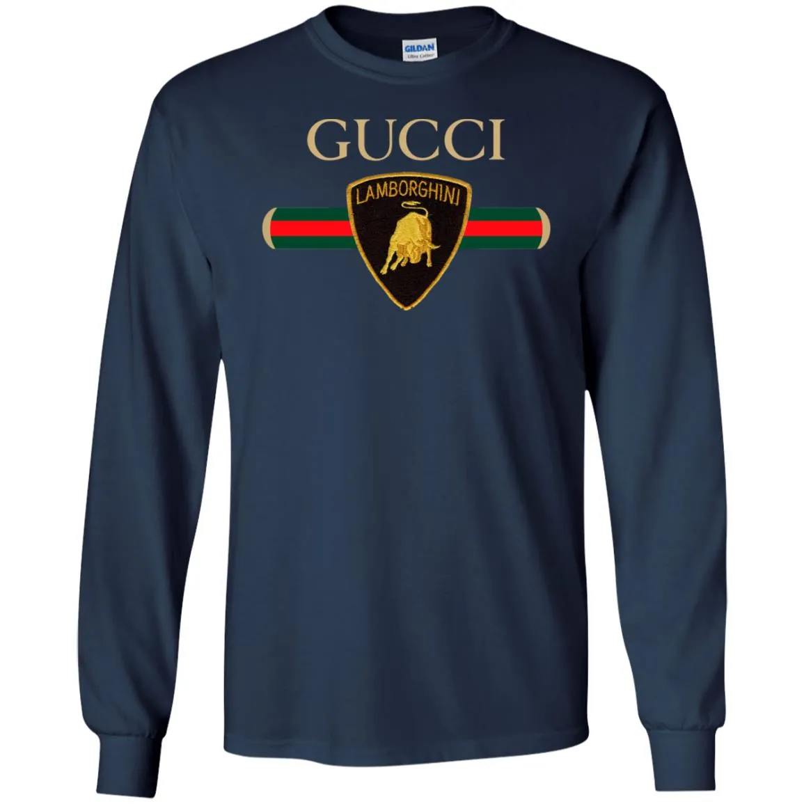 Gucci Lamborghini T-shirt Men Long Sleeve Shirt