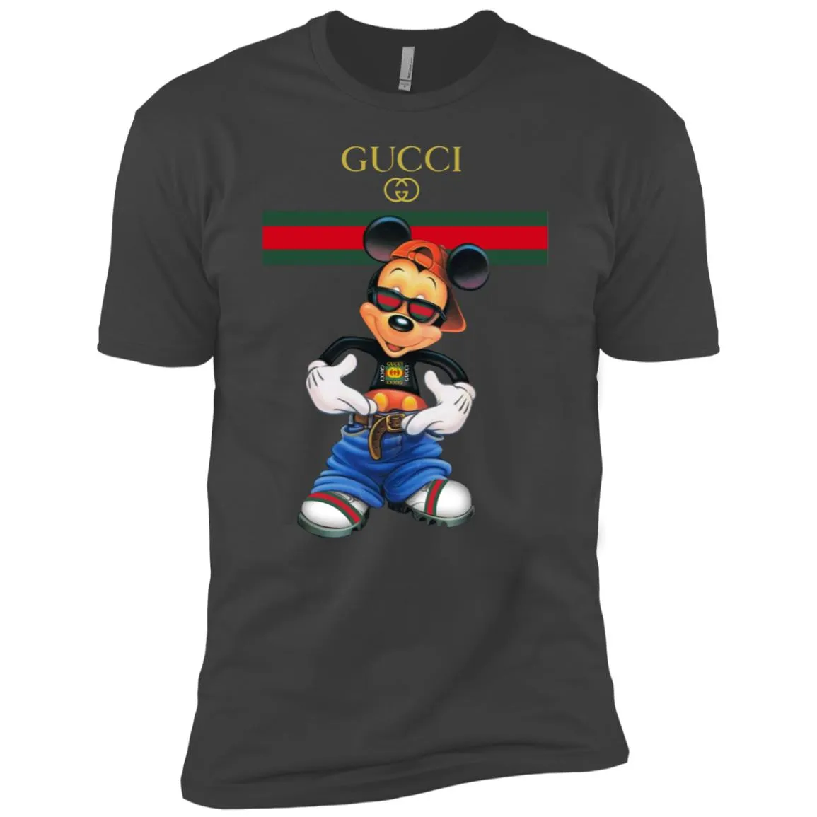 Gucci Logo Mickey Gift Trending T-shirt Men Short Sleeve T-Shirt