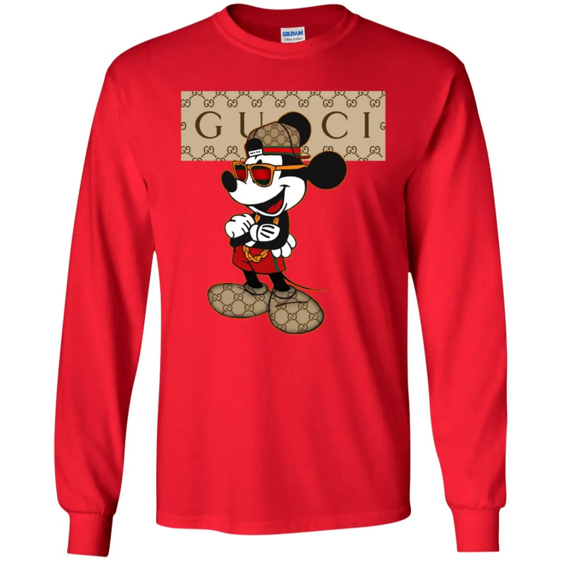 Gucci Mickey T-shirt So Baby Shirt Men Long Sleeve Shirt