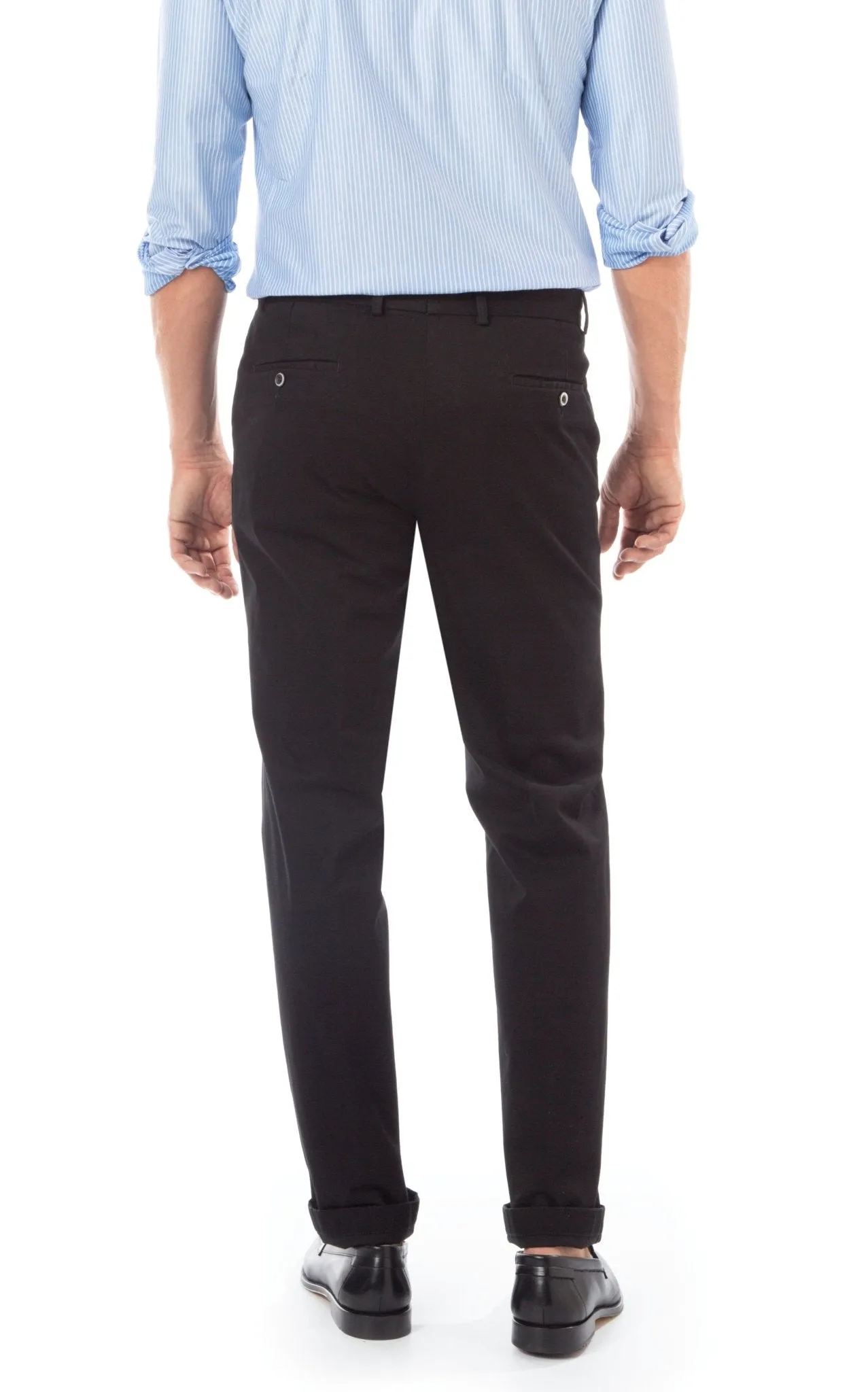 HENRY SARTORIAL X HILTL Modern 5 Pocket Chino BLACK