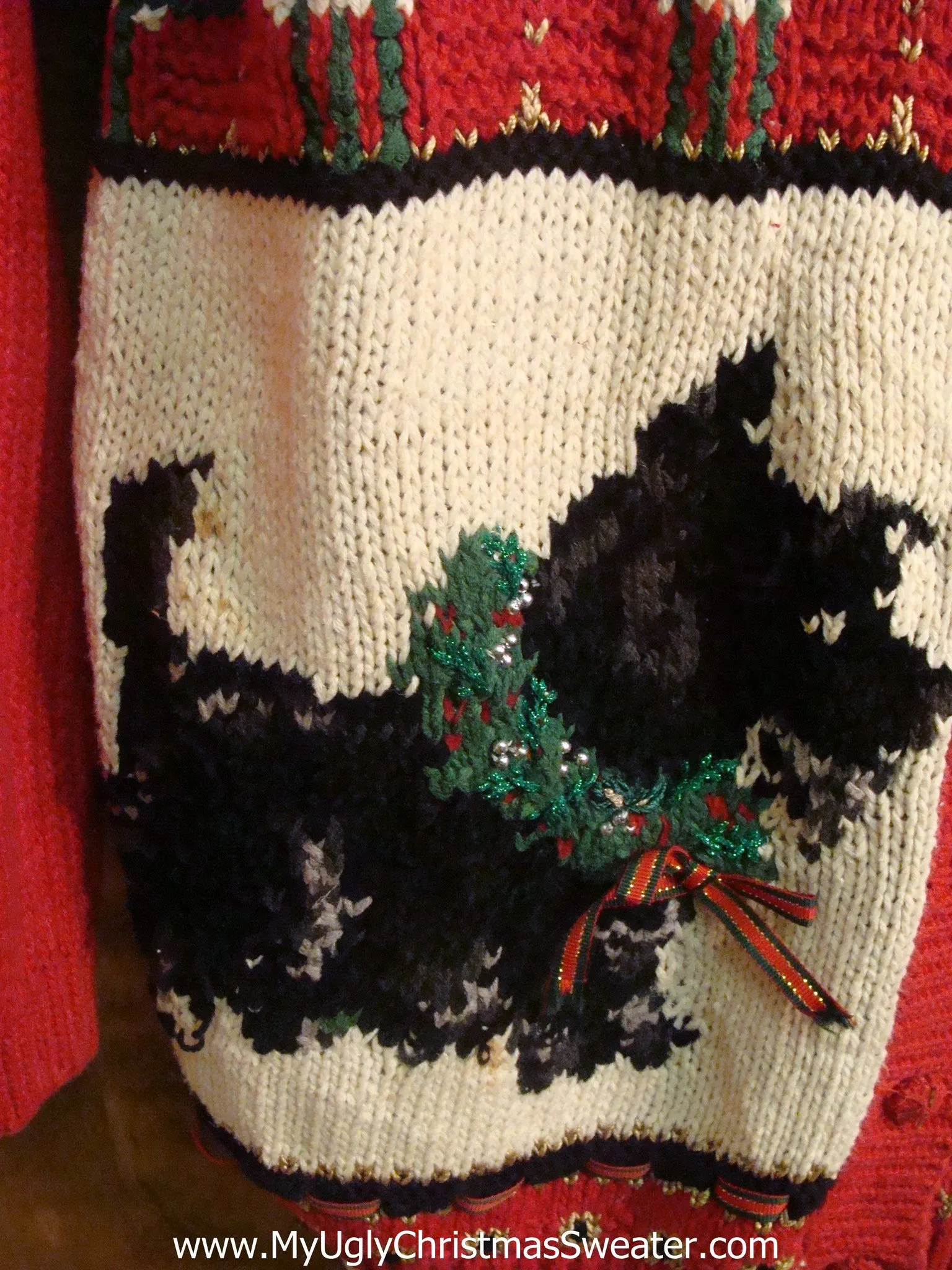 Holiday Scottie Dog Funny Christmas Sweater