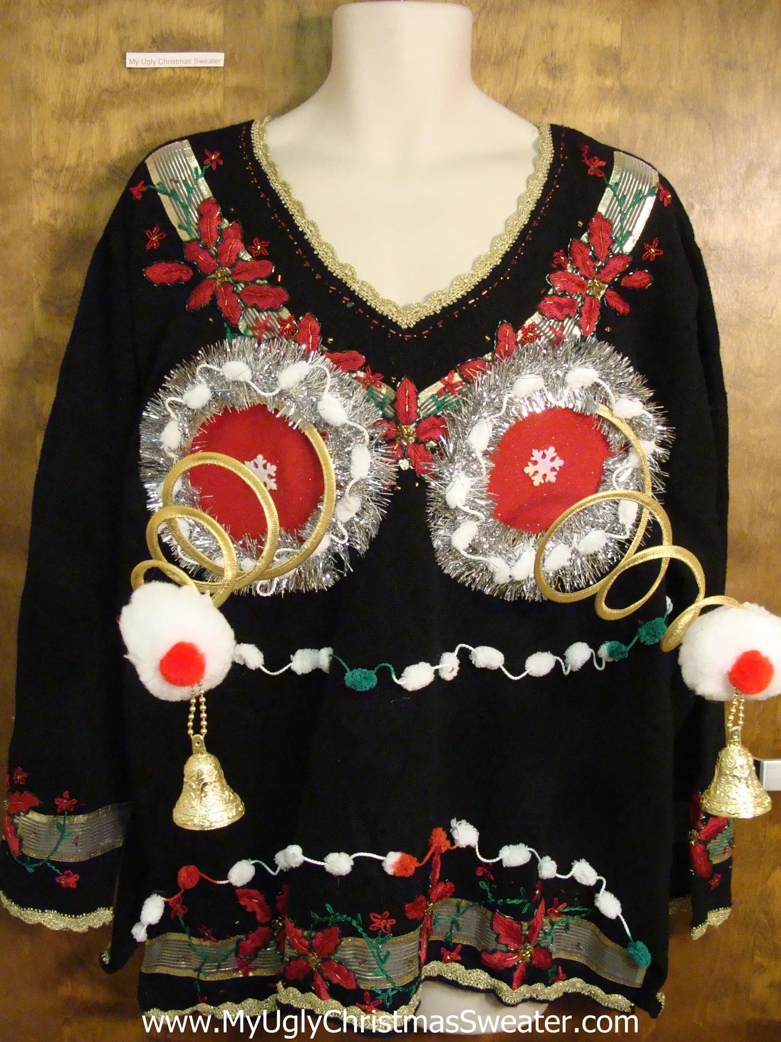 Horrible Crazy Black Ugly Christmas Jumper Naughty Sweater