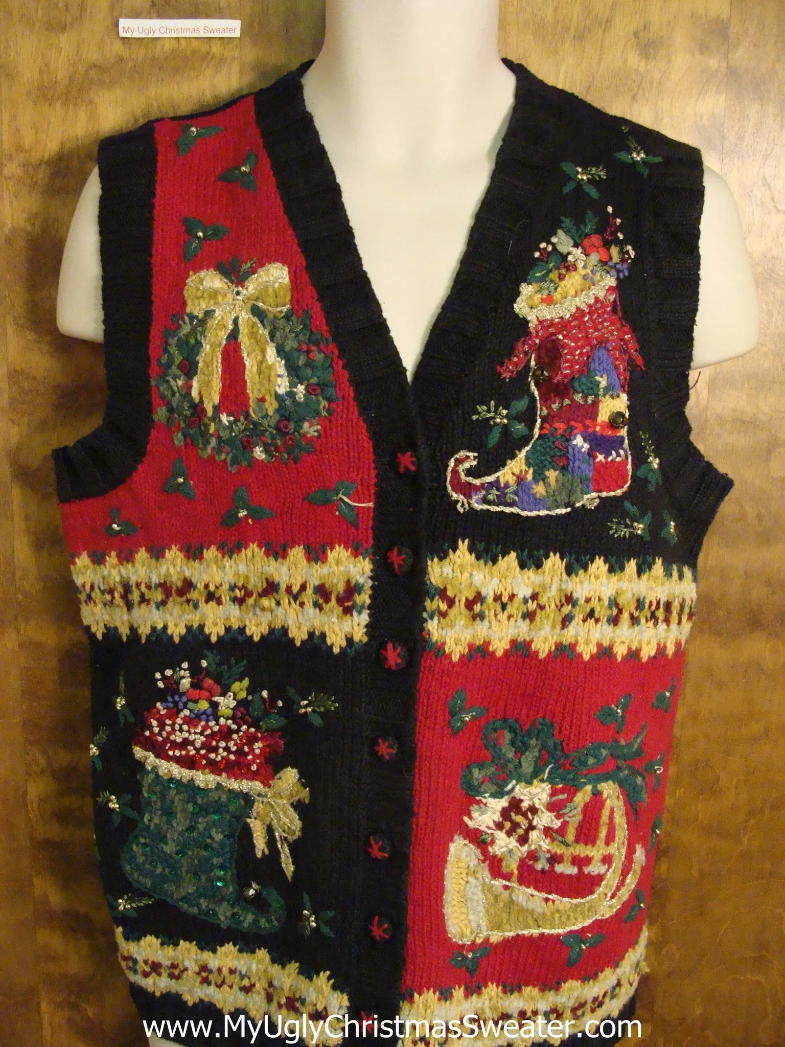 Horrible Ornate Ugly Christmas Jumper Vest