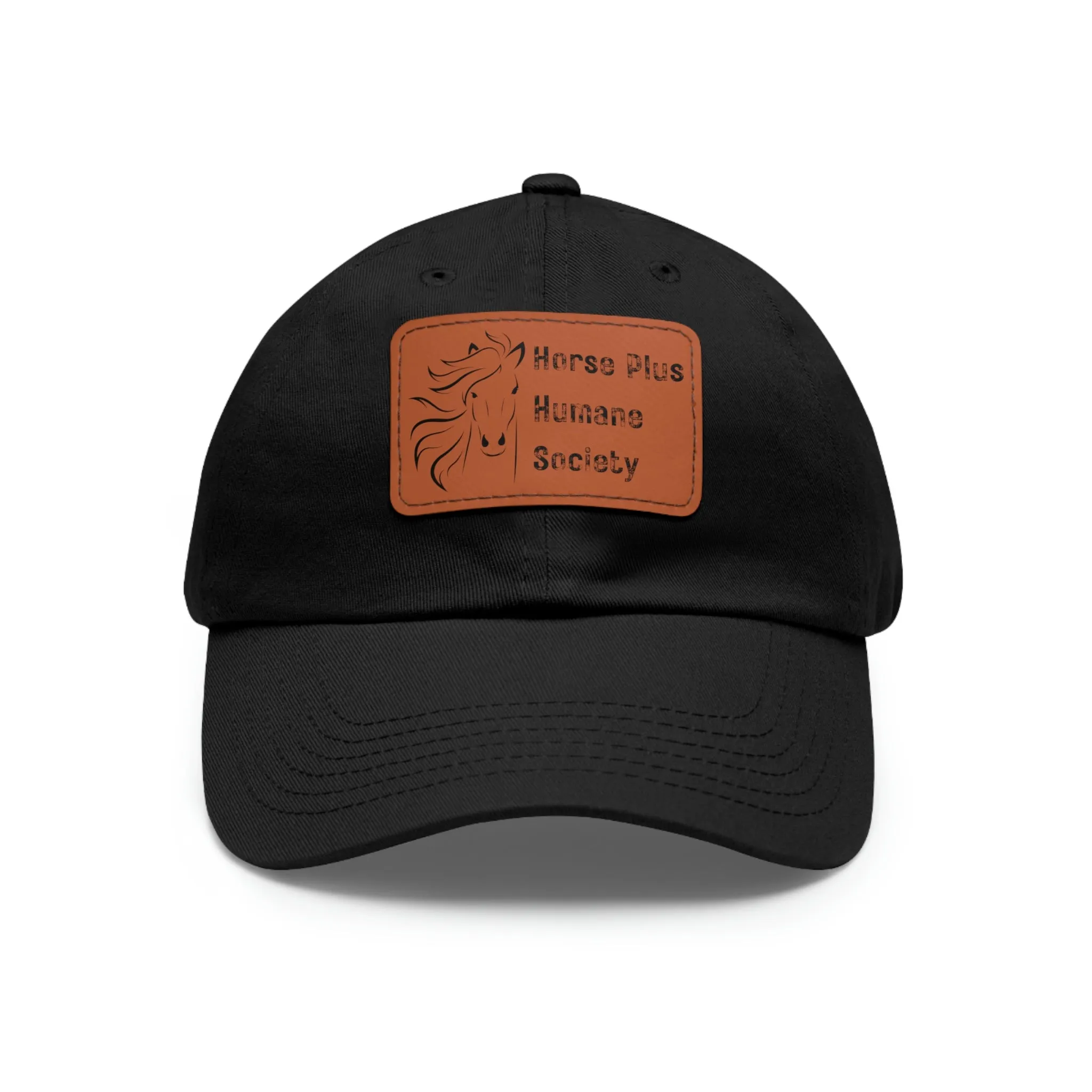 Horse Plus Logo Cap with Leather Patch (Rectangle)