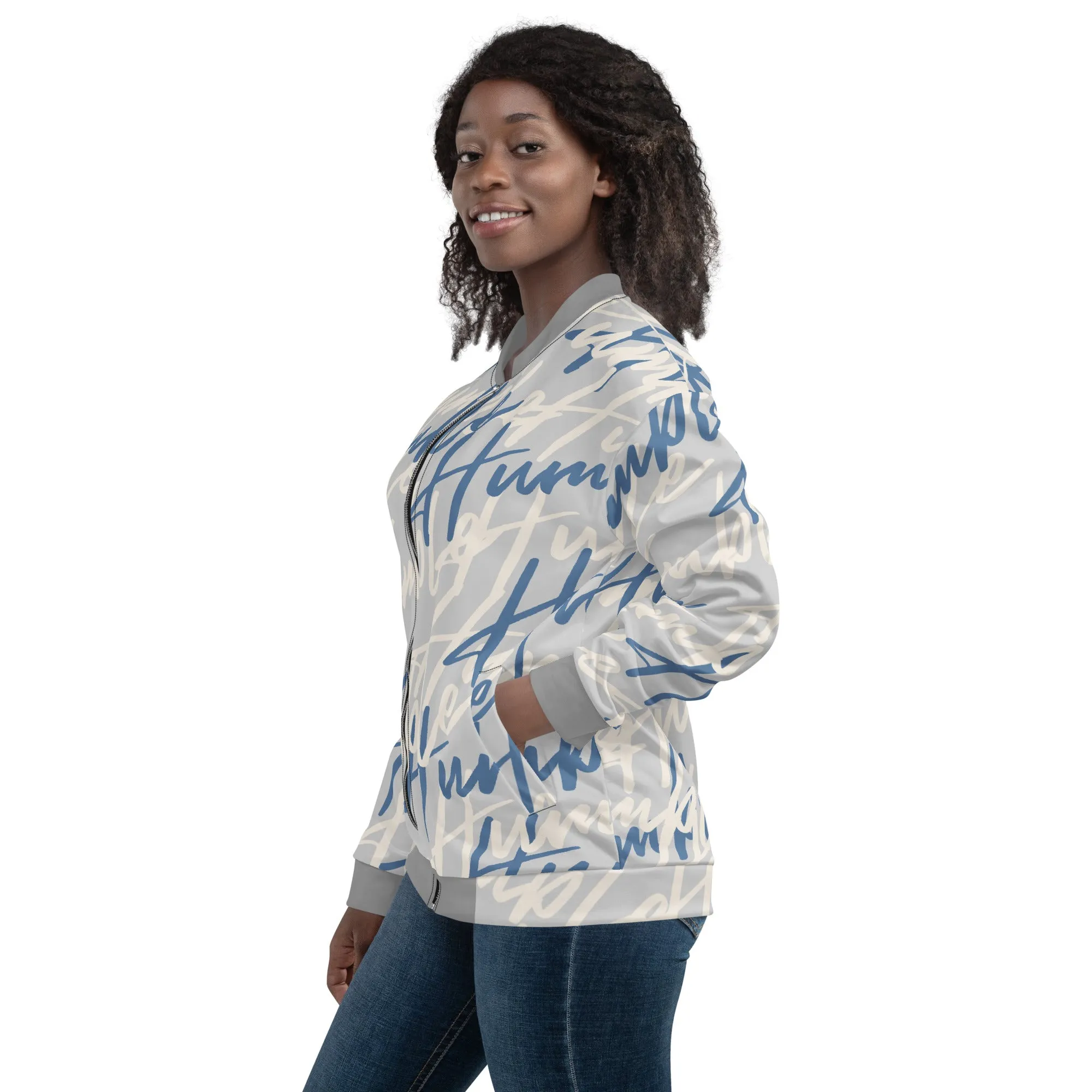 Humble Sportswear™ Women's Urban Silver Bomber Jacket