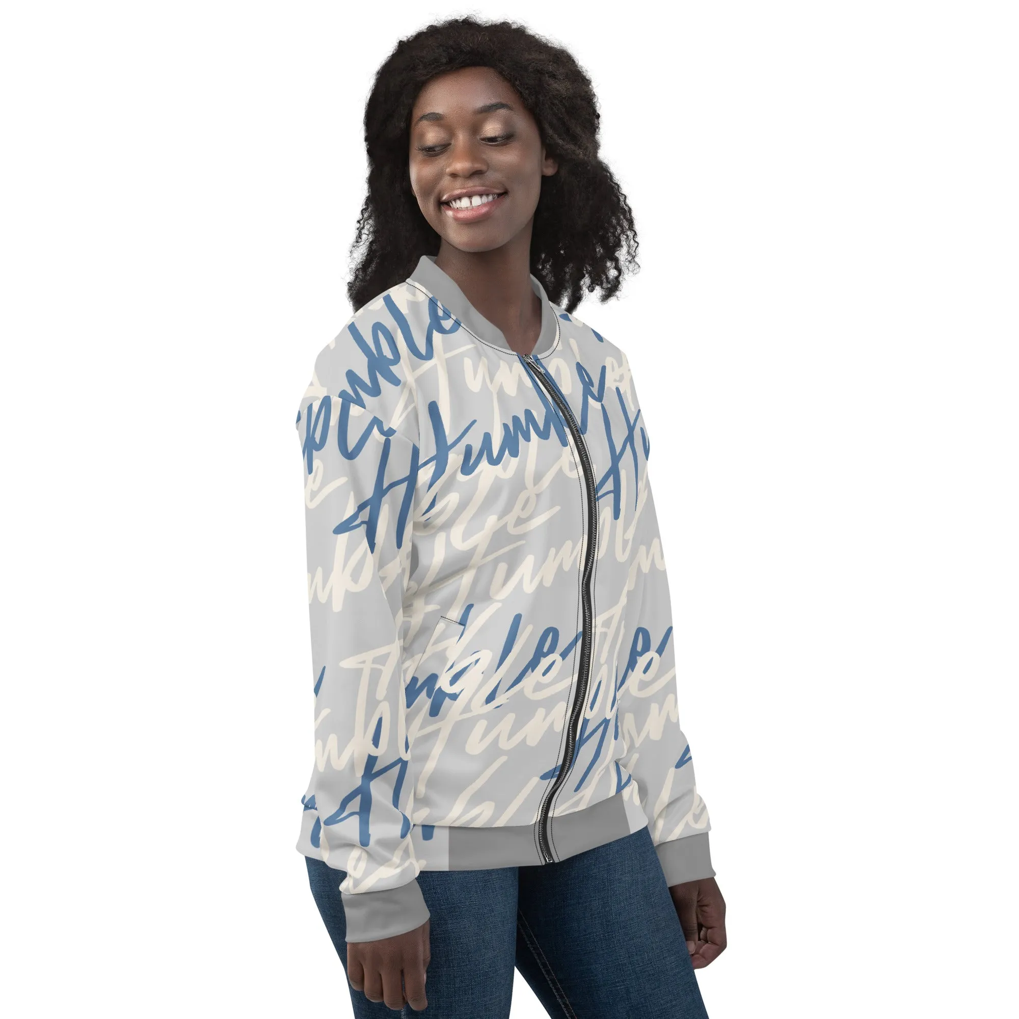 Humble Sportswear™ Women's Urban Silver Bomber Jacket