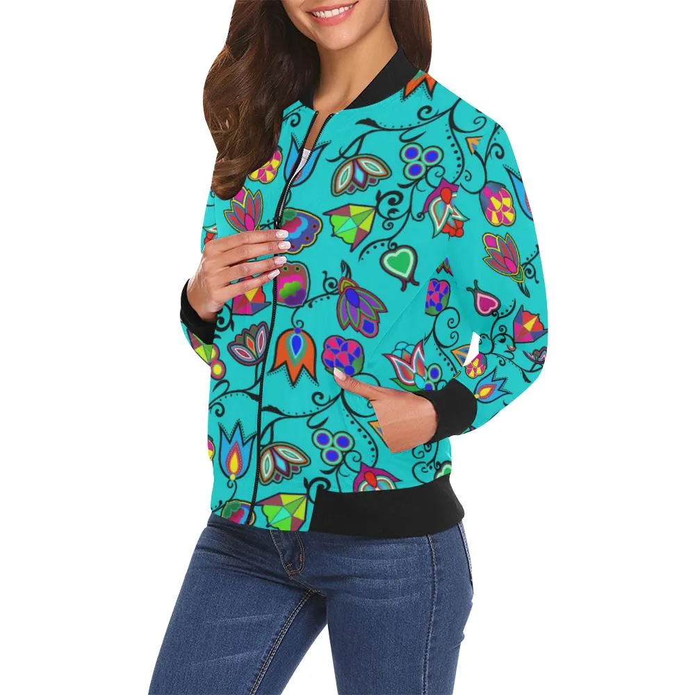 Indigenous Paisley - Sky Bomber Jacket for Women