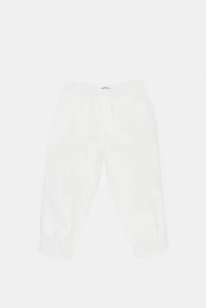 Infant Boys White Twill Chino Jogger