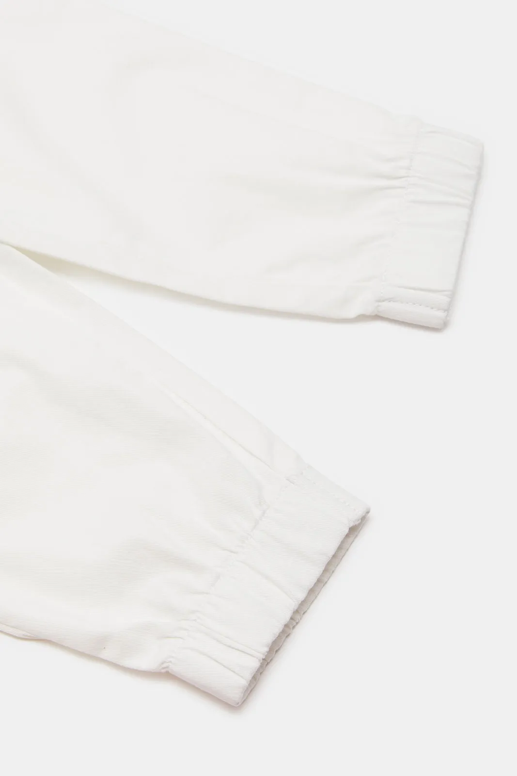 Infant Boys White Twill Chino Jogger