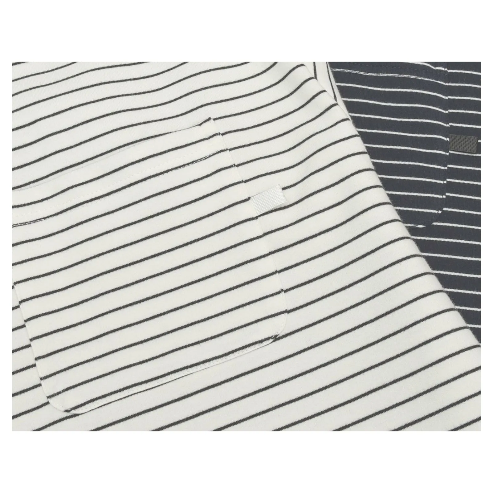 Japanese Striped Round Neck Pullover Unisex T-shirt