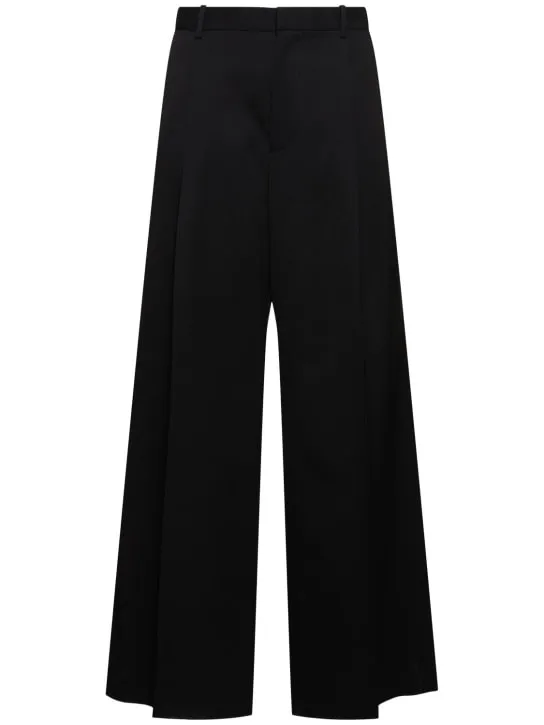 Jil Sander   Wide leg wool gabardine pants 