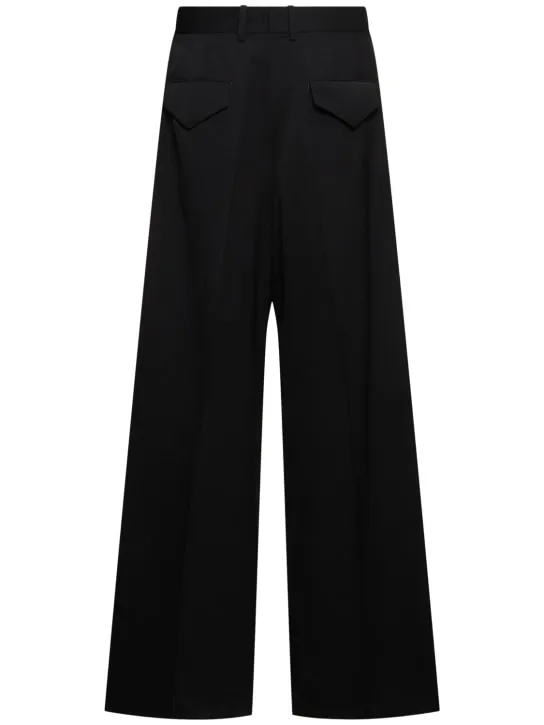 Jil Sander   Wide leg wool gabardine pants 